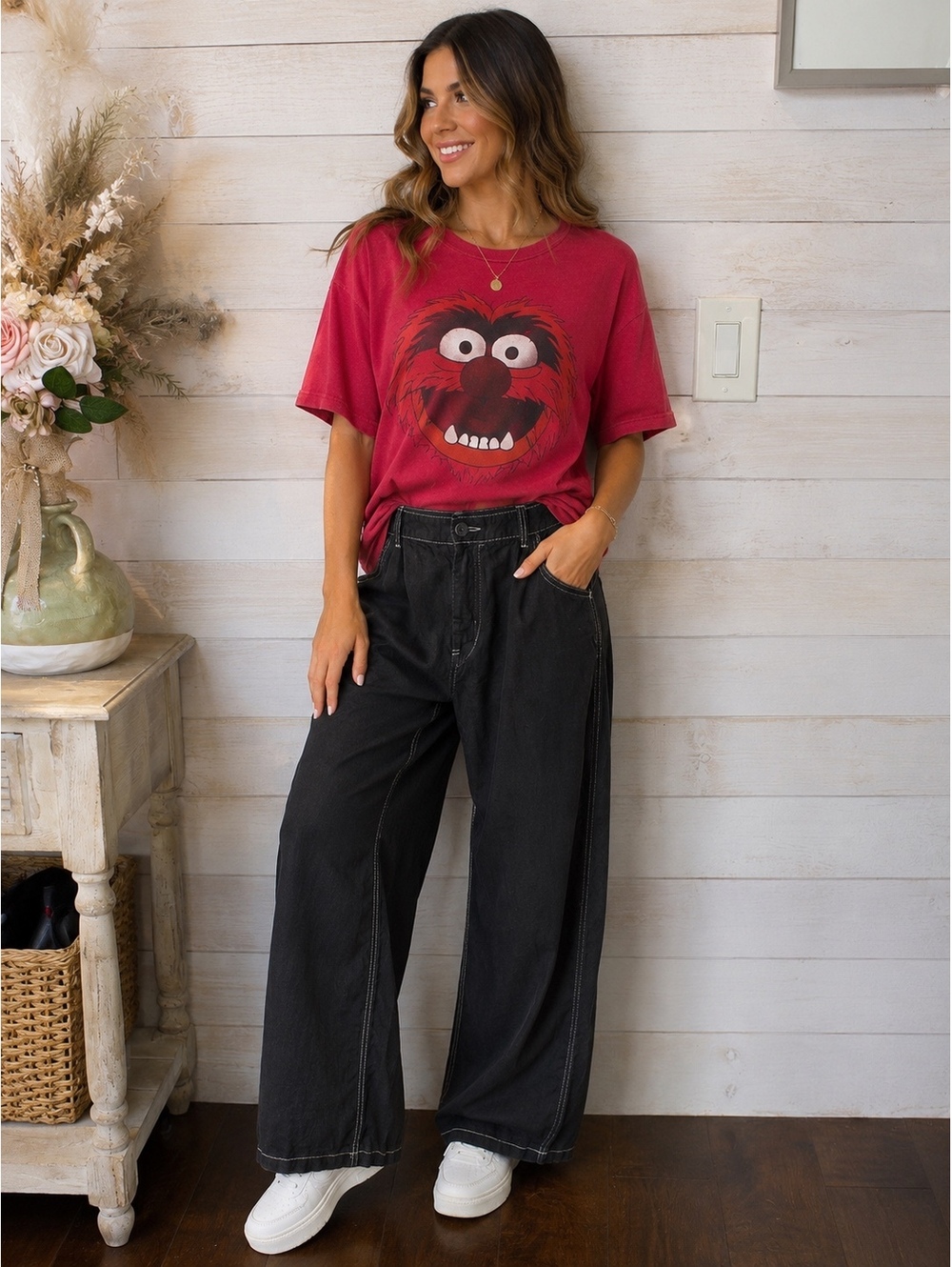 Madewell Black Wide‎ Leg Linen Blend Pants Size 8